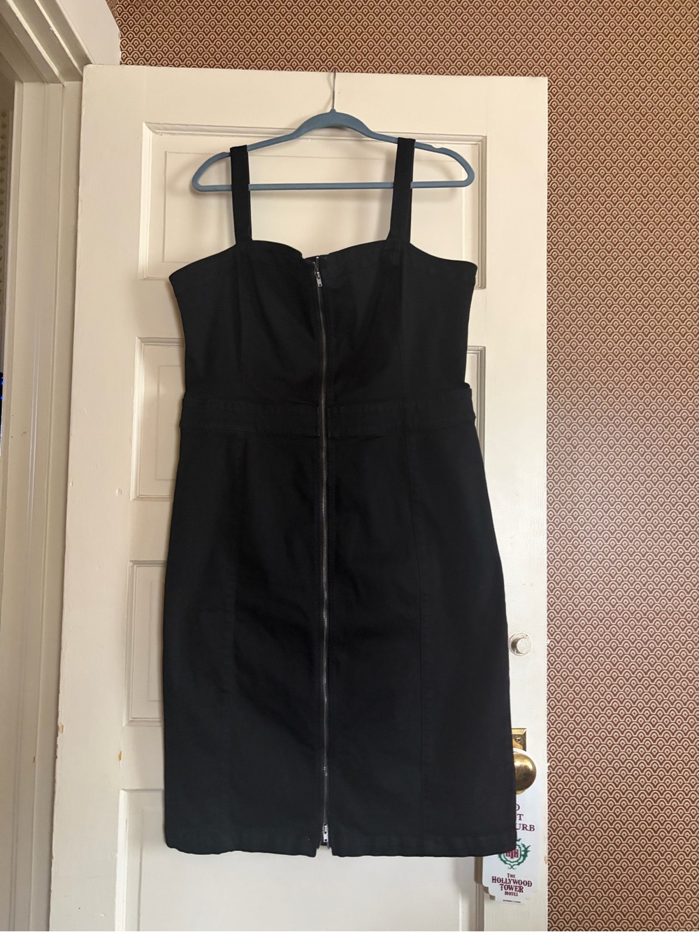 BOLD elements Black Zip-Front Mini Dress